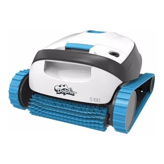 Robot limpiafondo automático Dolphin S100 blanco/azul 220V