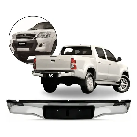 Parachoque Traseiro Hilux Sr Srv 2005 2006 07 A 2015 Cromado