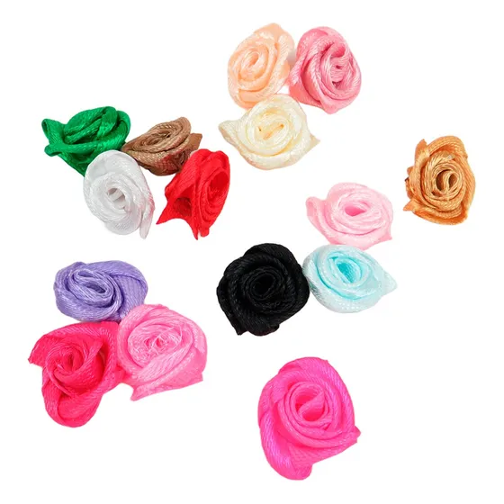 Flores Rosita Florcita Rococo De Raso 16/18mm X72 U. Calidad