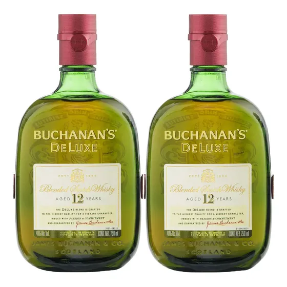 Whisky Buchanan's Deluxe 12 Años Blended 750 Ml 2 Piezas