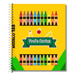 Libreta Francesa Personalizada Para Maestros Crayolas Libreta Francesa Personalizada Para Maestros Crayolas