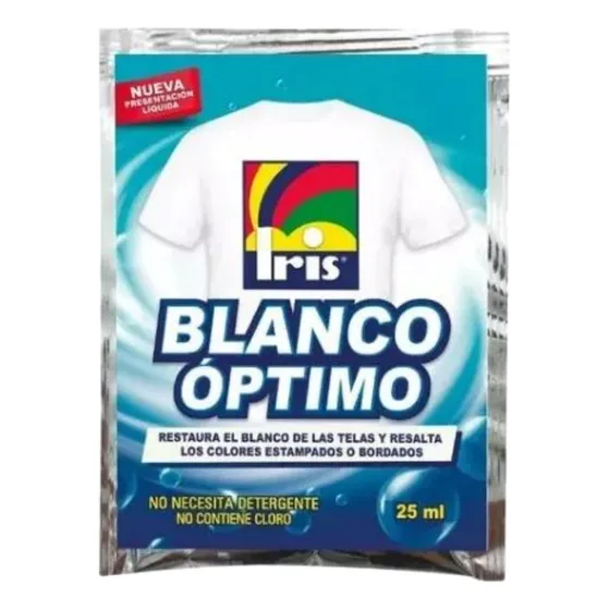 4x Blanqueador Restaurador Color Blanco Tela Lenceria Iris