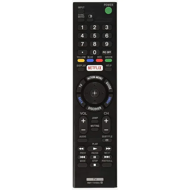 Ankimi Mando A Distancia Rmt-tx102u Rmt-tx200u Rmt-tx100u Reemplazo Para Sony Bravia Tv Led Hdtv, Kdl-55x720f Kdl-32w600d Kdl-49x720f Xbr-55x700d Xbr-49x700d Xbr-65x750d Xbr-55x707d Con Netflix