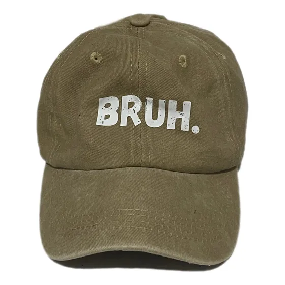 Gorra Algodón Lavada Modelo Bruh Moda Chicos Casual