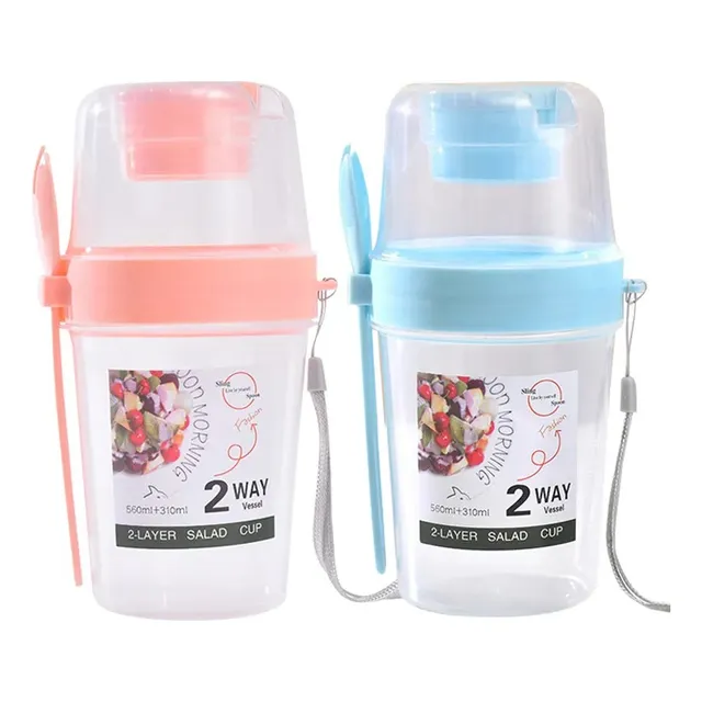 Pack De 2 Vasos Perfectos Cereal Yogurt O Ensalada 800ml