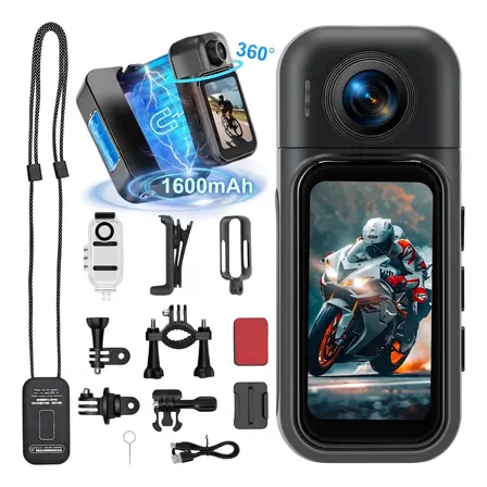Mini Câmera Hd 1080p 360 Gravação De Vídeo Camera Portátil filmadora Para Capacete Moto E Bike Camera Prova De Agua Acao Acessórios Inclusos
