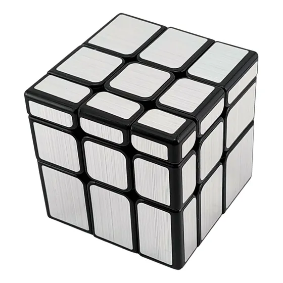 Cubo Rubik Mirror 3x3 Profesional En Varios Colores Plateado Moyu