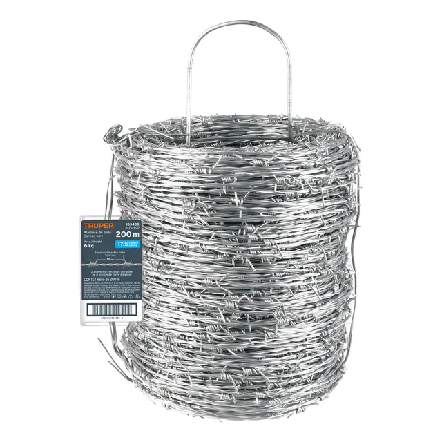 Alambre De Puas 200 Metros, Bwg 17.5 Truper 103403