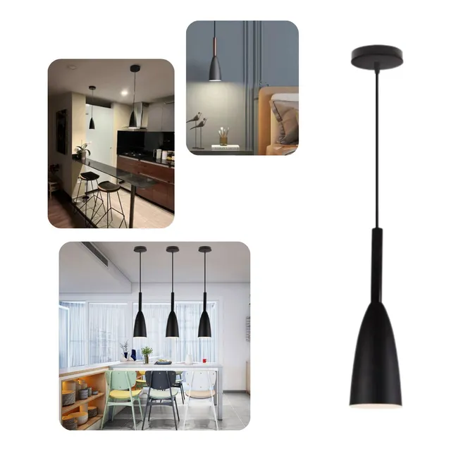 Lampara Colgante De Techo Copa Moderna Decoración Ajustable