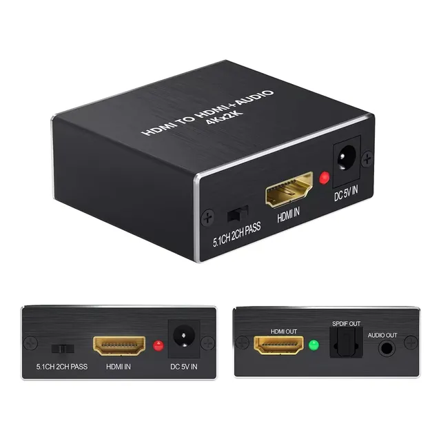 Extractor De Audio Para Tv, Por Hdmi Salida De Audio 3.5mm