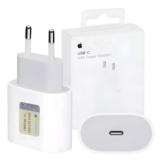 Carregador Fonte Apple iPad iPhone Turbo Usb-c 20w Original Branco Carregador Fonte Apple iPad iPhone Turbo Usb-c 20w Original Branco