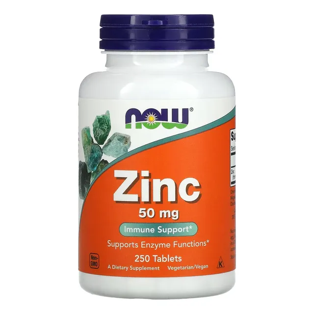 Gluconato De Zinc 50mg 250 Tabletas Now Hecho En Usa