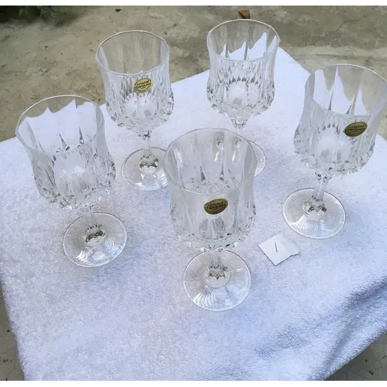Copas Longchamp De Cristal D`arques Paris 5 Unidades