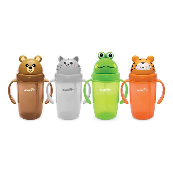 Vaso Entrenador Con Popote Evenflo 325ml - Diseño Variable 1 Pieza