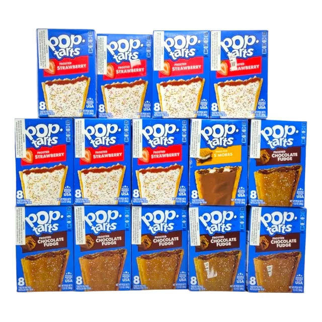 14 Packs Pop Tarts Frosted Mix Chocolate Fresa Smores