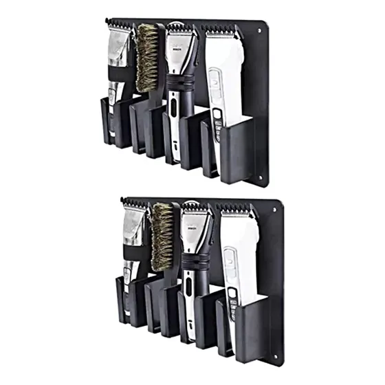 Set 2 Apoya Posa Porta Máquinas Plástico Barbería Peluquería