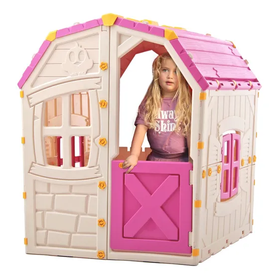 Casa De Juego Infantil Ram Happy 88 X 103cm Rosa