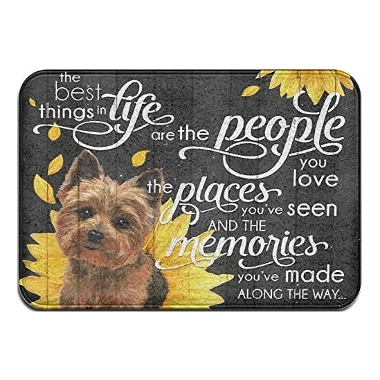 Alfombra Baño Yorkie Sunflower The Best Things In Life Are X