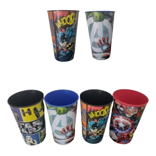 Set Vasos Coleccionables Superhéroes Niños