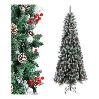 Árbol De Navidad Con Forma De Lápiz De 2,1 M, Decoración Árbol De Navidad Con Forma De Lápiz De 2,1 M, Decoración