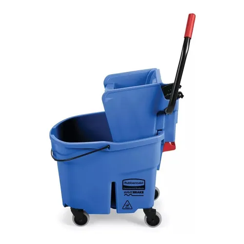 Cubeta Con Exprimidor Rubbermaid Wavebrake 33 Lt / 35 Qt Color Azul
