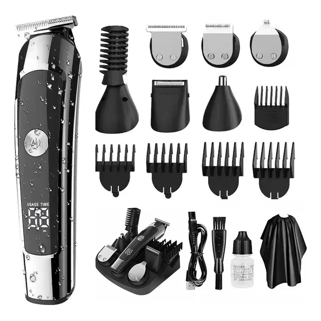 Rasuradora Eléctrica Afeitadora Kit De Barba Hombre 16 En 1