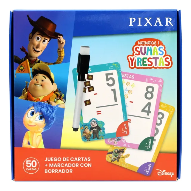 Cartas Didácticas De Disney Pixar Matemáticas Sumas Y Restas