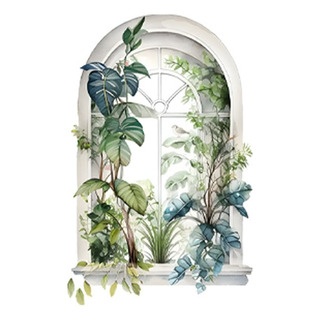 Adhesivo De Pared De Pvc Para Ventana Falsa De Estilo Europe Adhesivo De Pared De Pvc Para Ventana Falsa De Estilo Europe