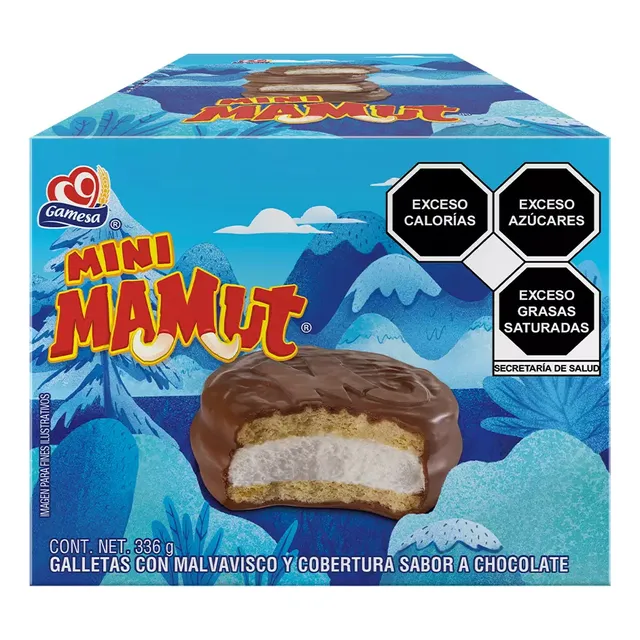 28 Pack Galletas Mini Mamut Marca Gamesa De 12 Gr Cada Uno