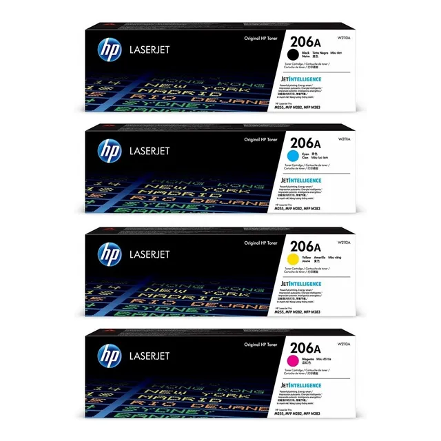 Combo Toner Hp 206a Originales Negro Cian Amarillo Magenta