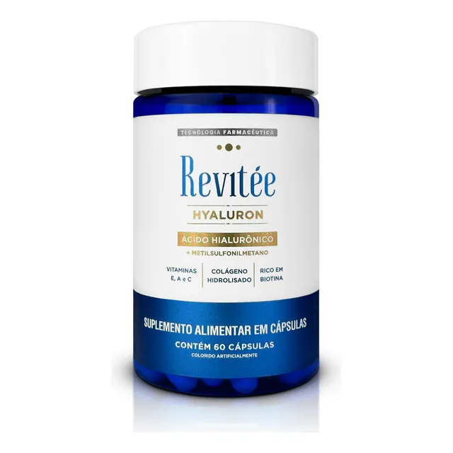 Revitée Hyaluron 60 Cápsulas  Pele Jovem E Hidratada