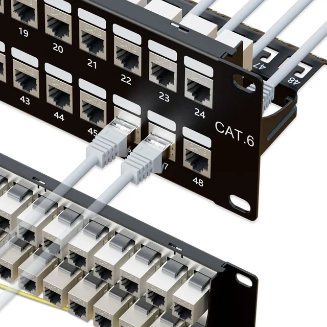 Panel De Conexión Iwillink De 48 Puertos, 10 Gbps, Cat6 Step