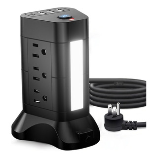 Torre Multicontactos Regleta 3m Con 9salidas 3usb Y 1tipo C Torre Multicontactos Regleta 3m Con 9salidas 3usb Y 1tipo C