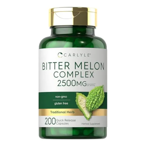 Cápsulas De Melón Amargo Carlyle, 2500 Mg, 200 Unidades