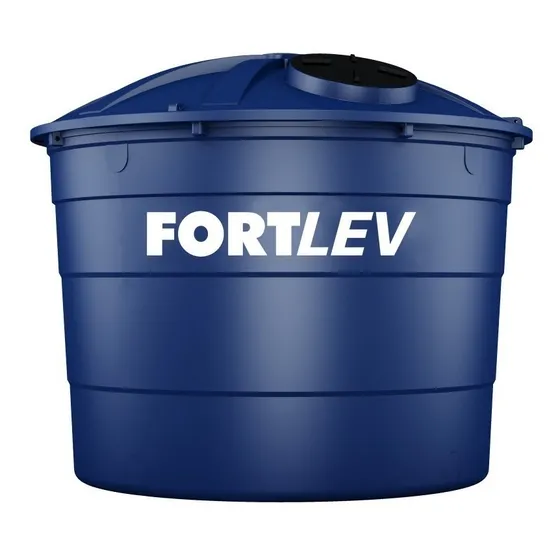 Tanque de agua Fortlev Reservatórios Caixa d'água vertical polietileno 7500L azul de 2.12 m x 2.79 m