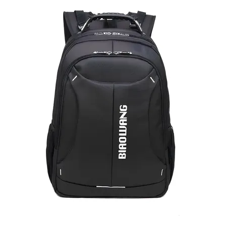 Mochila Bolsa Reforçada Impermeável Notebook Cabo De Aço Cor Preto 2 Desenho Do Tecido Liso