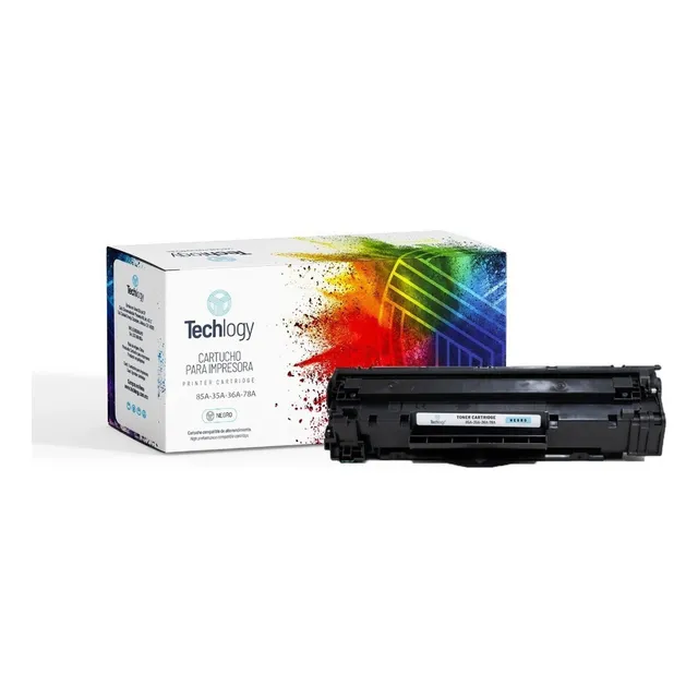 Toner Techlogy 85a 35a 36a 78a 1102w Color Negro