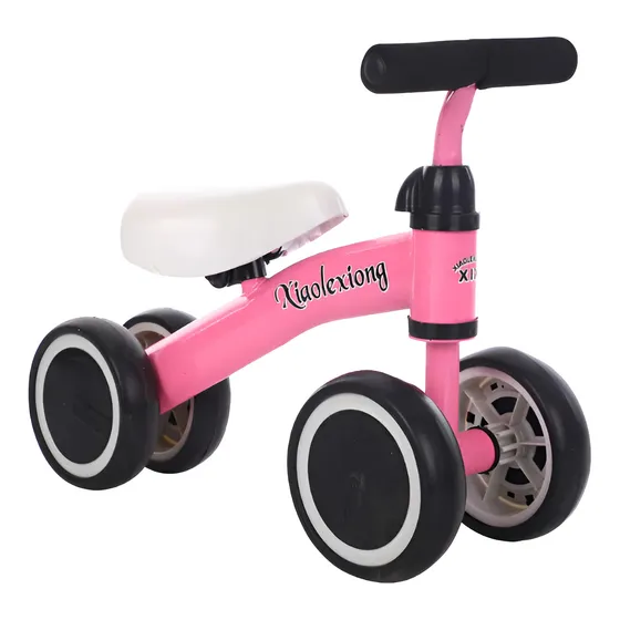 Bicicleta Triciclo Sin Pedales Impulso 4 Ruedas Andador Color Rosa