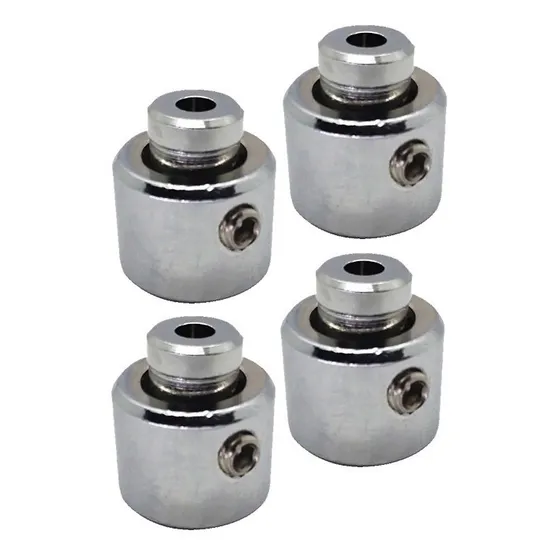 Kit 4 Pçs Fixador Piso Teto  Cabo De Aço Com Furo Zamac 