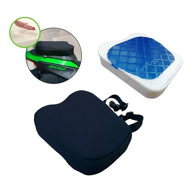 Cojín Para Motos Gel Espuma Memory Foam Viaje Largo Copiloto
