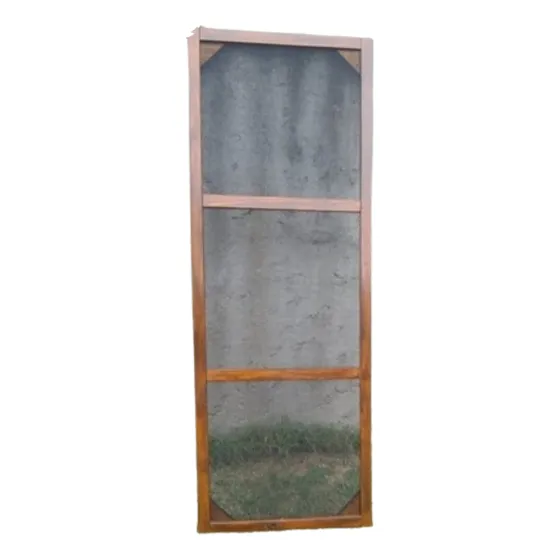 Puerta Mosquitero Con Bisagras En Madera Seca Pino 