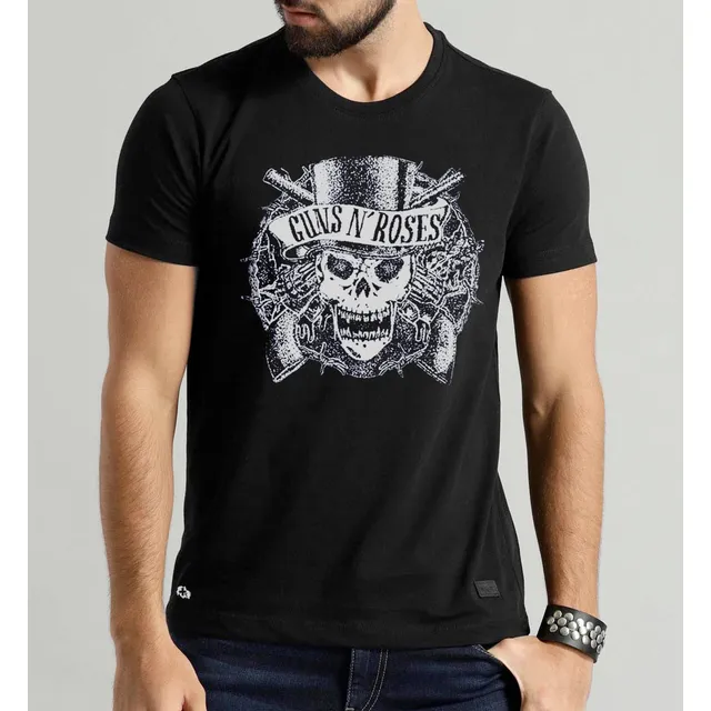 Camiseta Guns N Roses Calaver 100% Algodón, Heavy Metal Rock