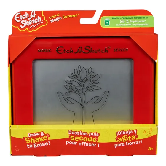 Pizarra Mágica 6066719 Dibujo Versión Clásica y Sostenible Rojo Etch A Sketch