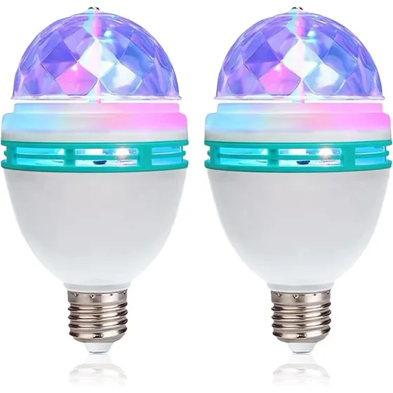 Bombillo Led Multicolor Giratorio Discoteca Fiestas X 2 Und