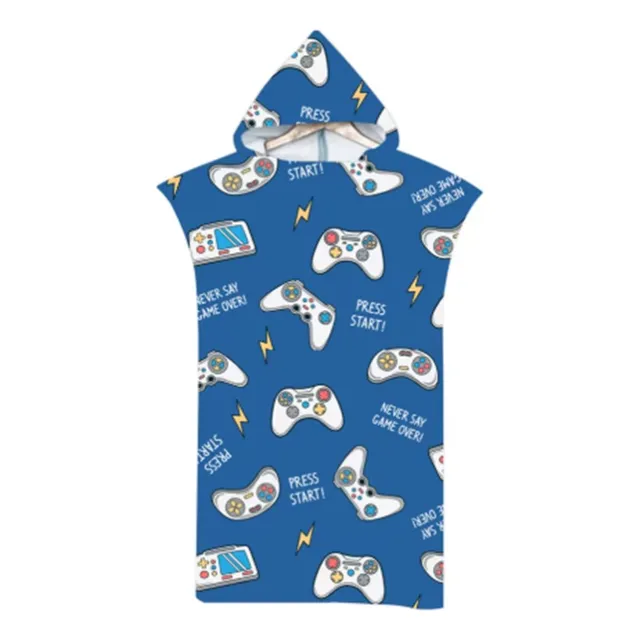 Poncho Parka Toalla Secado Rápido Unisex Niños Natación