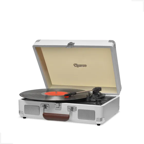Vitrola Maleta Raveo Toca Discos De Vinil Bluetooth Areia