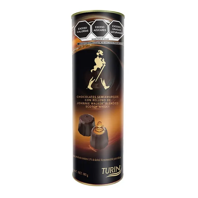 Turin Johnnie Walker chocolates con licor de whisky tubo 180gr