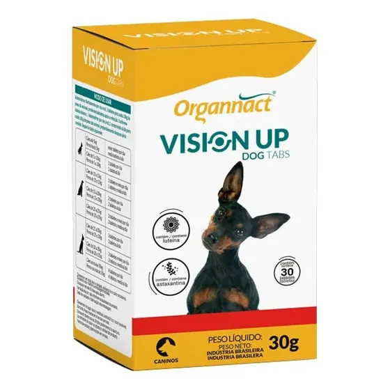 Suplemento Vitamínico Vision Up Dog Tabs P/ Cães - Organnact