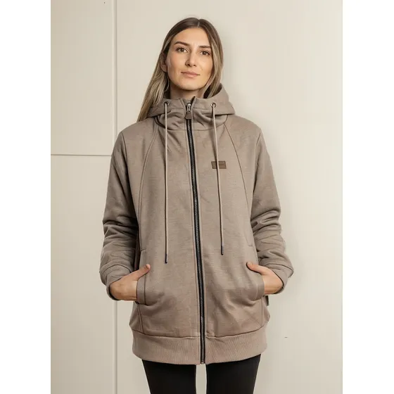 Polerón Con Sherpa Ride Season Taupe Mujer Falcone