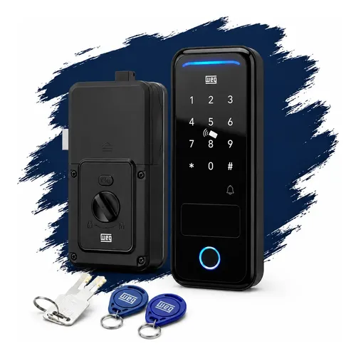 Fechadura Eletronica Digital Sobrepor Com Biometria Senha Cartão
